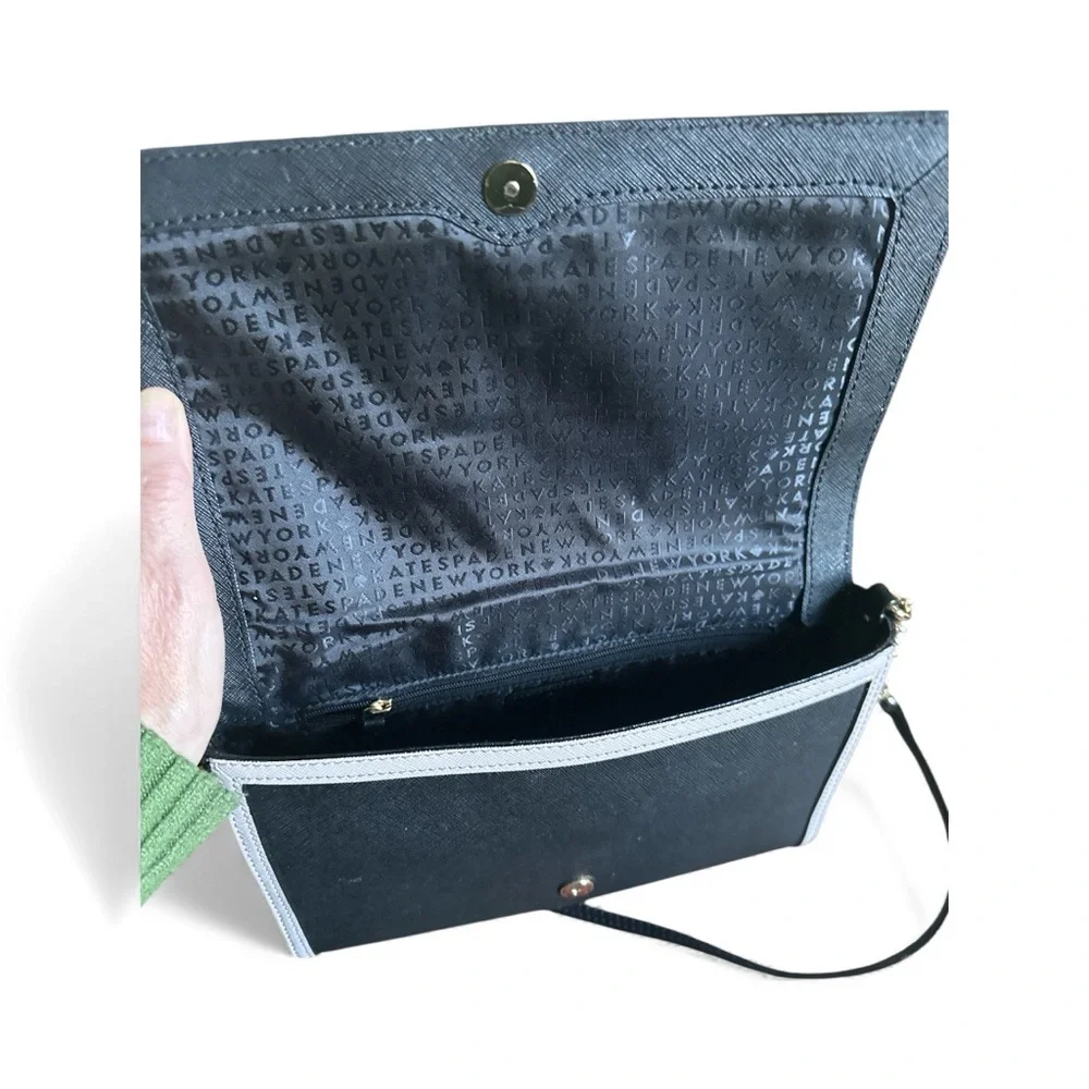 Kate Spade Bow Crossbody Navy Blue Saffiano Leather NWOT Dust Bag - Picture 6 of 13